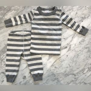 NWT - Hanna Andersson Grey and White Striped Pajamas